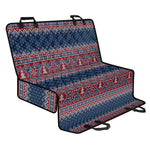 Winter Holiday Knitted Pattern Print Pet Car Back Seat Cover