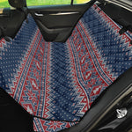 Winter Holiday Knitted Pattern Print Pet Car Back Seat Cover