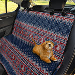 Winter Holiday Knitted Pattern Print Pet Car Back Seat Cover
