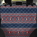 Winter Holiday Knitted Pattern Print Pet Car Back Seat Cover