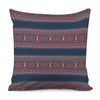 Winter Holiday Knitted Pattern Print Pillow Cover