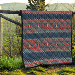 Winter Holiday Knitted Pattern Print Quilt
