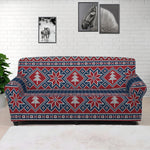 Winter Holiday Knitted Pattern Print Sofa Cover