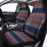 Winter Holiday Knitted Pattern Print Universal Fit Car Seat Covers