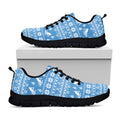 Winter Ski Knitting Pattern Print Black Running Shoes