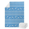 Winter Ski Knitting Pattern Print Blanket