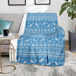 Winter Ski Knitting Pattern Print Blanket