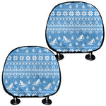 Winter Ski Knitting Pattern Print Car Headrest Covers