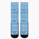 Winter Ski Knitting Pattern Print Crew Socks