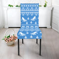 Winter Ski Knitting Pattern Print Dining Chair Slipcover