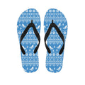 Winter Ski Knitting Pattern Print Flip Flops