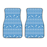 Winter Ski Knitting Pattern Print Front Car Floor Mats