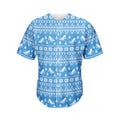 Winter Ski Knitting Pattern Print Men's Baseball Jersey