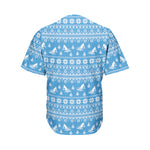 Winter Ski Knitting Pattern Print Men's Baseball Jersey
