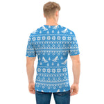 Winter Ski Knitting Pattern Print Men's T-Shirt