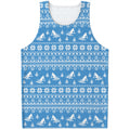 Winter Ski Knitting Pattern Print Men's Tank Top