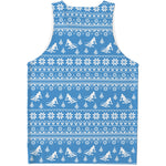 Winter Ski Knitting Pattern Print Men's Tank Top