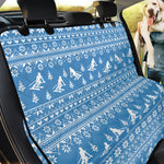 Winter Ski Knitting Pattern Print Pet Car Back Seat Cover