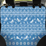 Winter Ski Knitting Pattern Print Pet Car Back Seat Cover