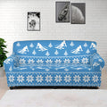 Winter Ski Knitting Pattern Print Sofa Cover
