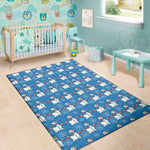 Winter Snowman Pattern Print Area Rug