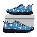 Winter Snowman Pattern Print Black Running Shoes