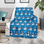 Winter Snowman Pattern Print Blanket