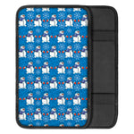 Winter Snowman Pattern Print Car Center Console Cover