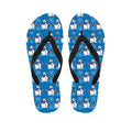 Winter Snowman Pattern Print Flip Flops