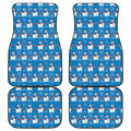 Winter Snowman Pattern Print Front and Back Car Floor Mats