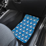 Winter Snowman Pattern Print Front Car Floor Mats