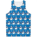 Winter Snowman Pattern Print Men's Tank Top
