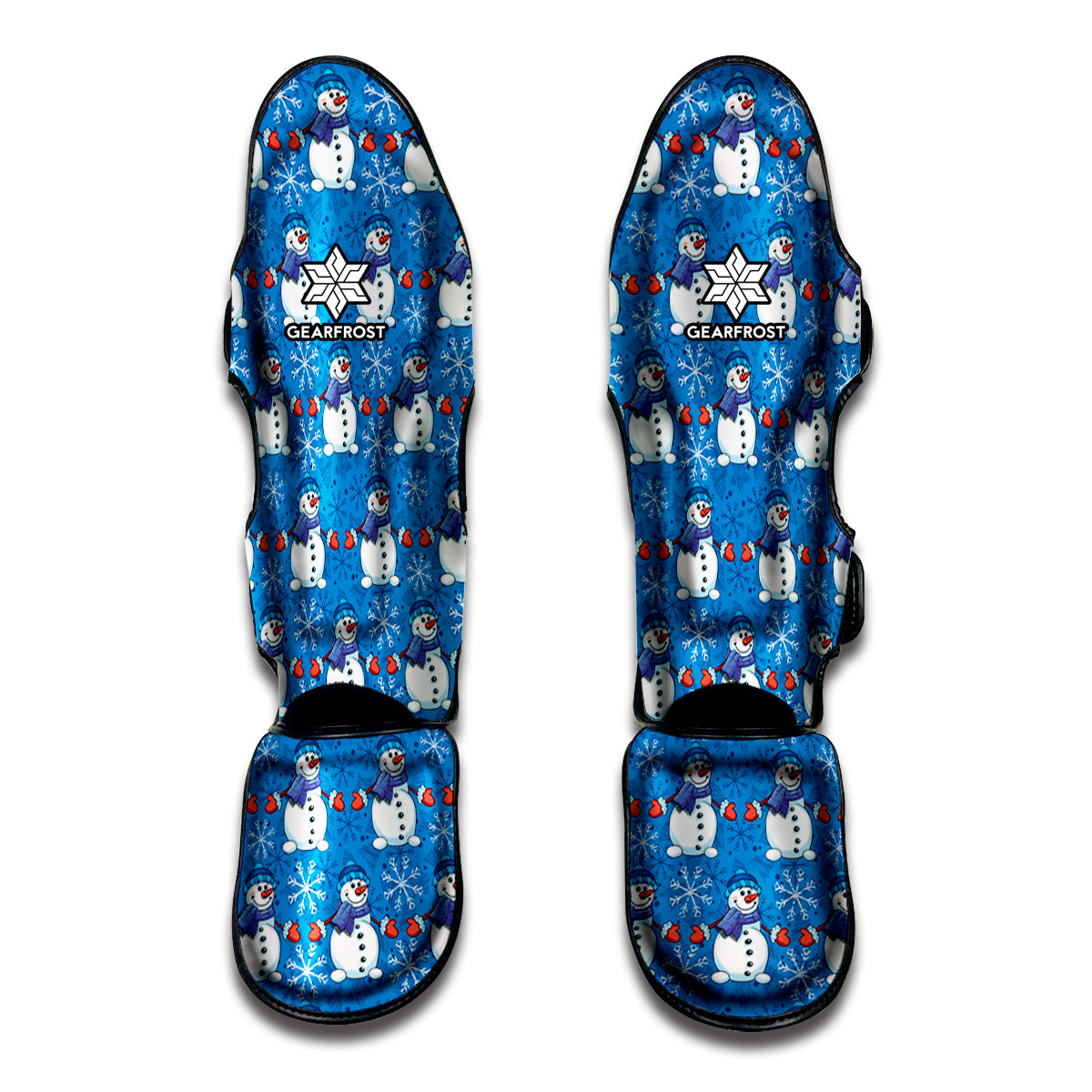 Winter Snowman Pattern Print Muay Thai Shin Guard