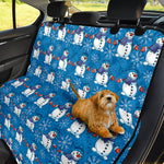 Winter Snowman Pattern Print Pet Car Back Seat Cover