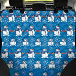 Winter Snowman Pattern Print Pet Car Back Seat Cover