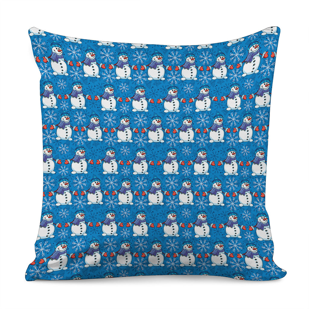Winter Snowman Pattern Print Pillow Cover
