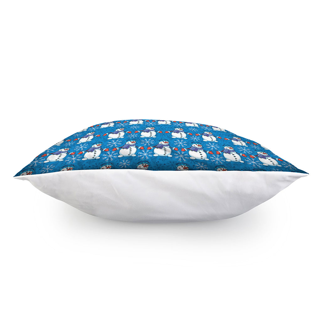 Winter Snowman Pattern Print Pillow Cover