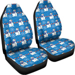Winter Snowman Pattern Print Universal Fit Car Seat Covers