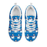 Winter Snowman Pattern Print White Sneakers