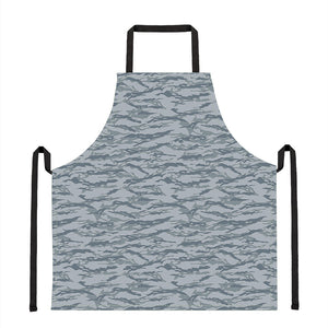 Winter Tiger Stripe Camo Pattern Print Apron