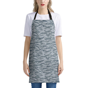 Winter Tiger Stripe Camo Pattern Print Apron