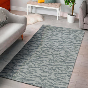 Winter Tiger Stripe Camo Pattern Print Area Rug