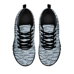 Winter Tiger Stripe Camo Pattern Print Black Sneakers