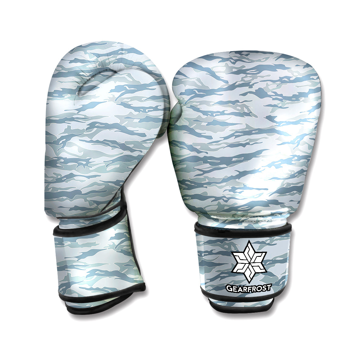 Winter Tiger Stripe Camo Pattern Print Boxing Gloves