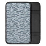 Winter Tiger Stripe Camo Pattern Print Car Center Console Cover