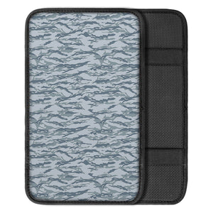 Winter Tiger Stripe Camo Pattern Print Car Center Console Cover