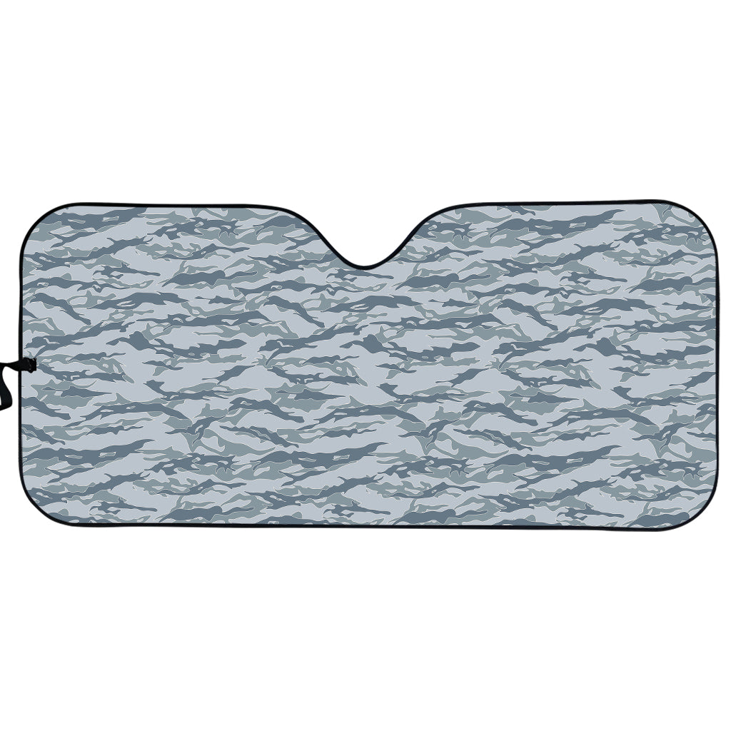 Winter Tiger Stripe Camo Pattern Print Car Sun Shade