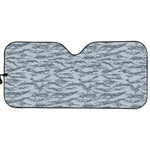 Winter Tiger Stripe Camo Pattern Print Car Sun Shade