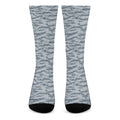 Winter Tiger Stripe Camo Pattern Print Crew Socks