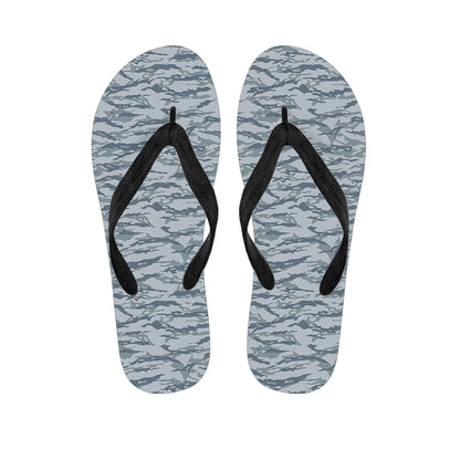 Winter Tiger Stripe Camo Pattern Print Flip Flops